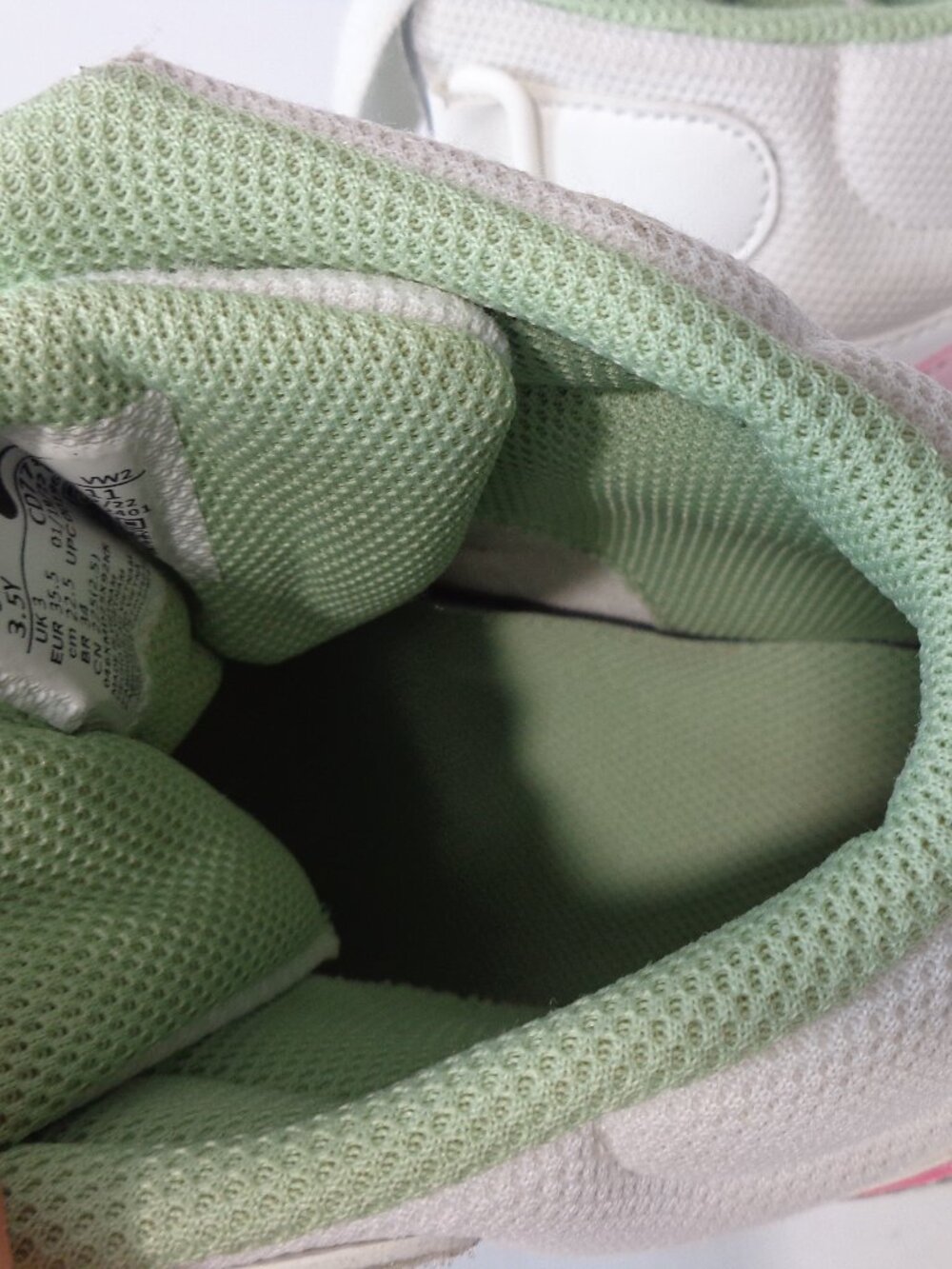 Nike Court Borough Mid 2 (GS) White Pink Green Glaze CD7782-111 Youths Size 3.5Y - Picture 5 of 8